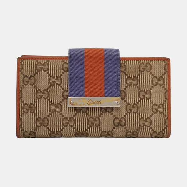 Monogram Fabric Wallet Brown