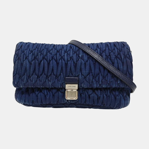 Crystal Quilted Fabric Blue