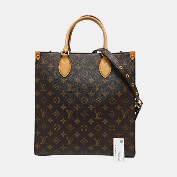 SAC PLAT MM Monogram Coated Canvas Brown