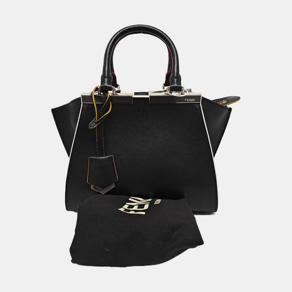 Authenticated pre-owned 3Jours Calfskin Black - Top Handle Bag at Looply