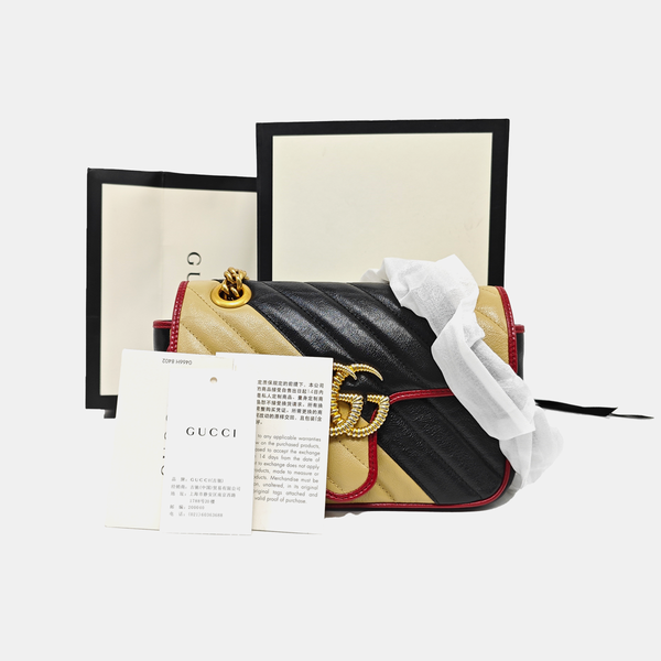 GG Marmont Small Quilted Calfskin Multicolor