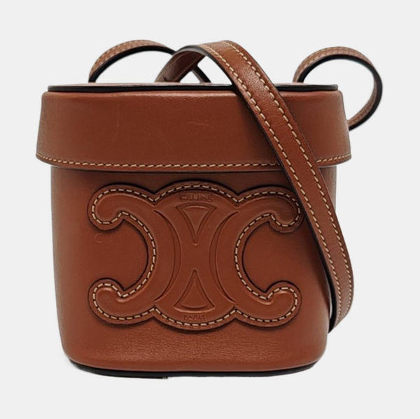Calfskin Shoulder Bag Brown