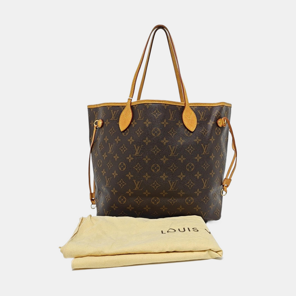 NEVERFULL MM Monogram Coated Canvas Brown