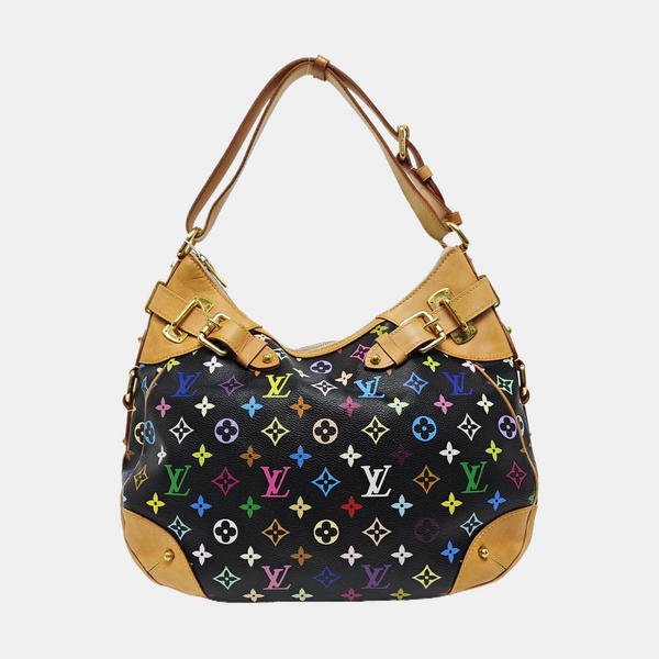 GRETA Monogram Coated Canvas Black