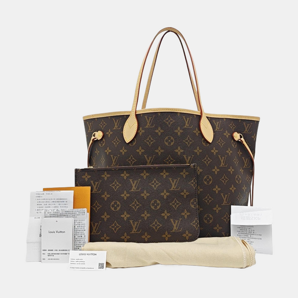 NEVERFULL MM Monogram Coated Canvas Brown