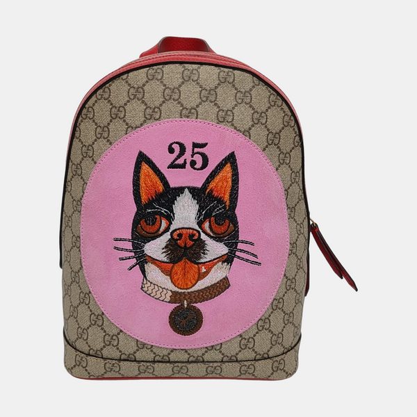 Monogram Coated Canvas Backpack Beige