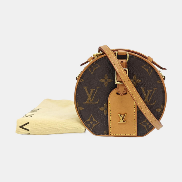 BOITE CHAPEAU Mini Monogram Coated Canvas Brown