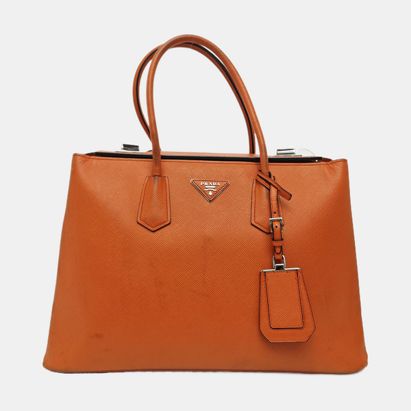 Twin Saffiano Calfskin Orange
