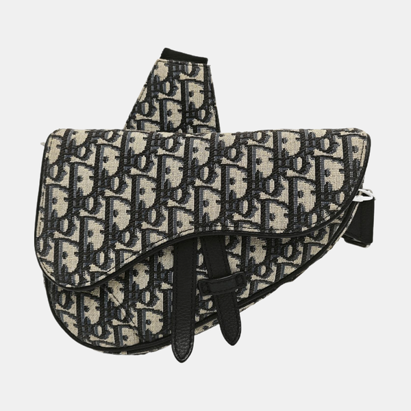 Saddle Mini Oblique Canvas Blue