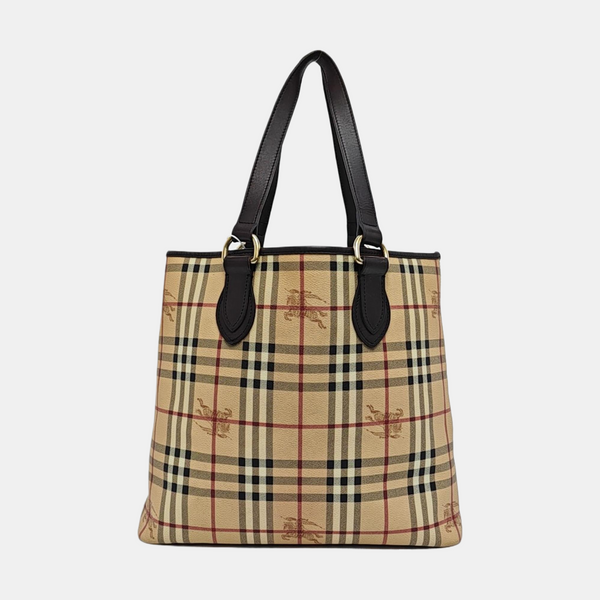 Coated Canvas Tote Bag Beige