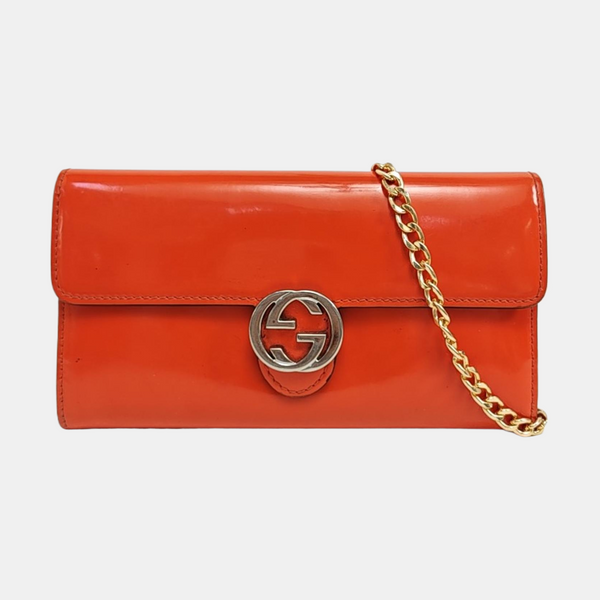 Interlocking G Calfskin Red Wallet