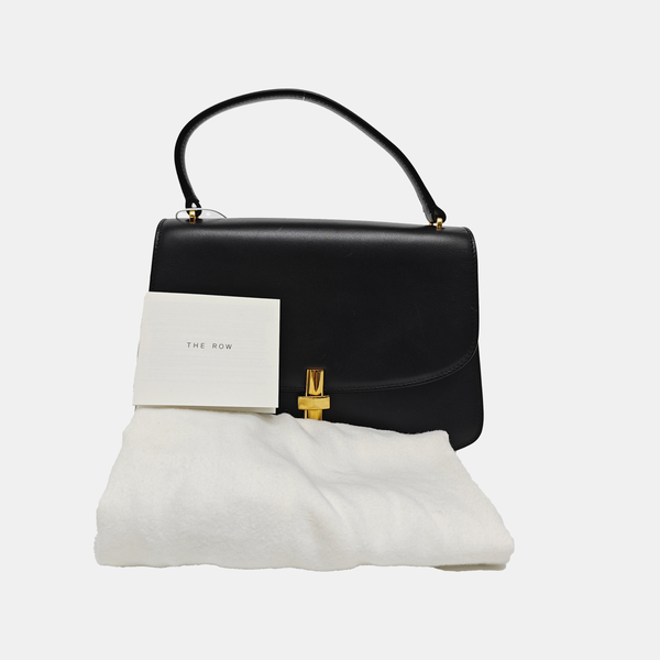 Calfskin Top Handle Bag Black