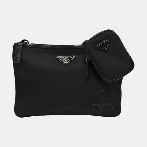 Nylon Shoulder Bag Black