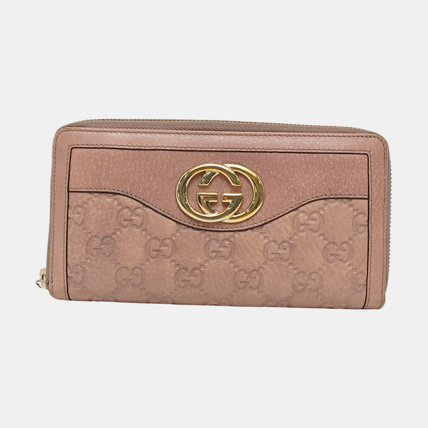 Monogram Calfskin Wallet Pink