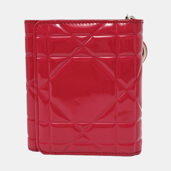 Cannage Calfskin Wallet Red