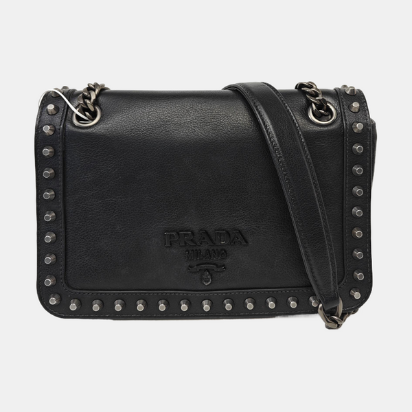 Calfskin Shoulder Bag Black