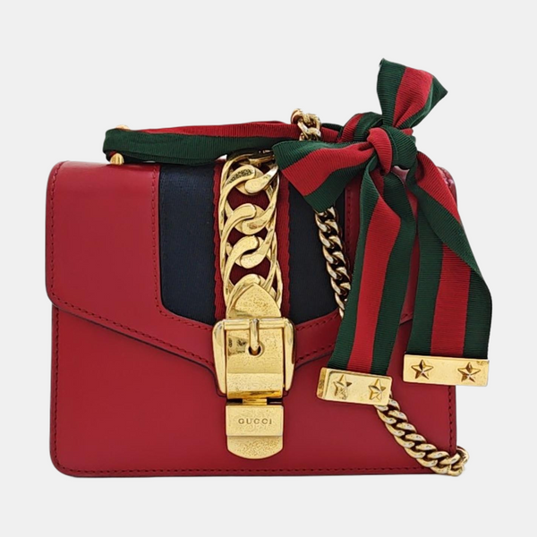 Sylvie Mini Calfskin Red
