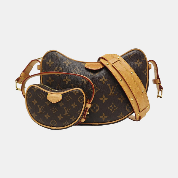 CROISSANT Monogram Coated Canvas Brown