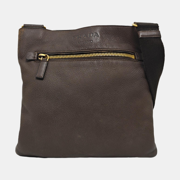 Calfskin Crossbody Bag Brown
