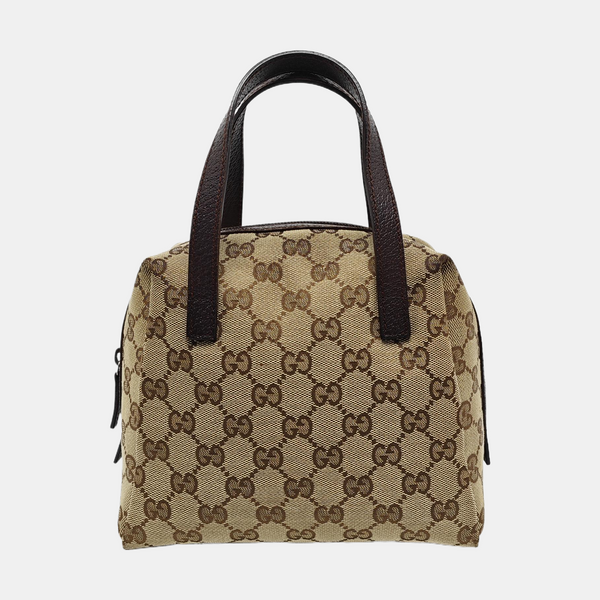 Monogram Canvas Top Handle Bag Brown