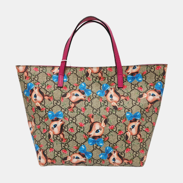 Children’s GG Bucket Monogram Coated Canvas Beige
