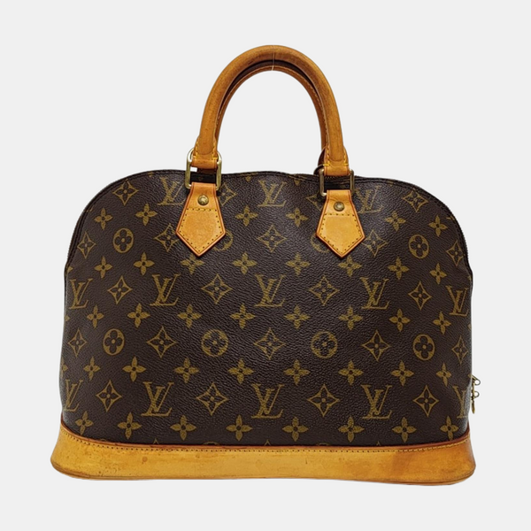 ALMA PM Monogram Coated Canvas Brown