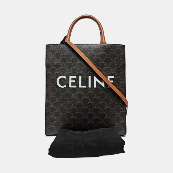 CABAS CELINE Small Coated Canvas Brown