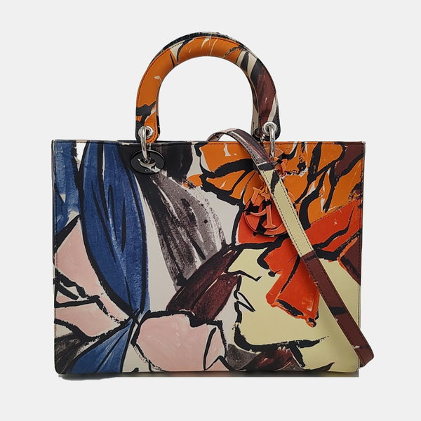 Lady Dior Large Canvas Multicolor
