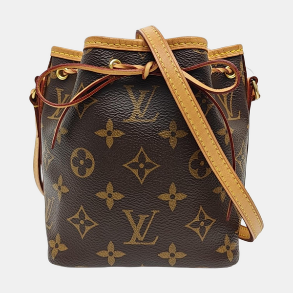 NÉONOÉ Nano Monogram Coated Canvas Brown