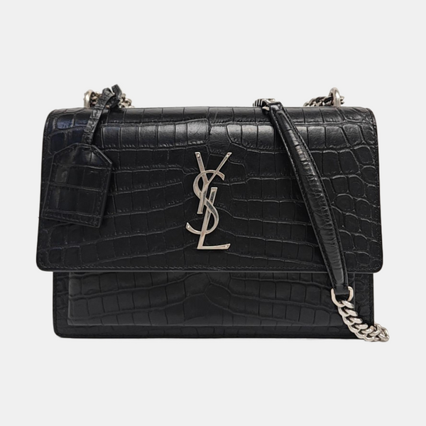 SUNSET Medium Calfskin Black