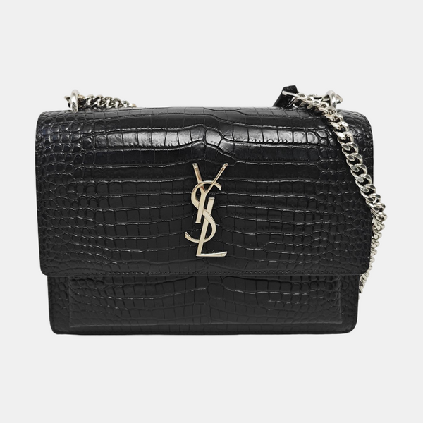 SUNSET Medium Calfskin Black