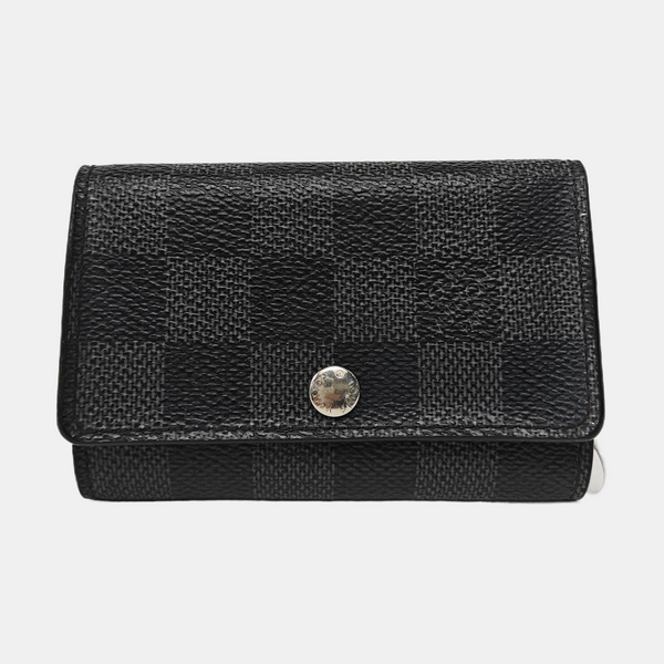 Damier Graphite Coated Canvas Key Pouch Gray