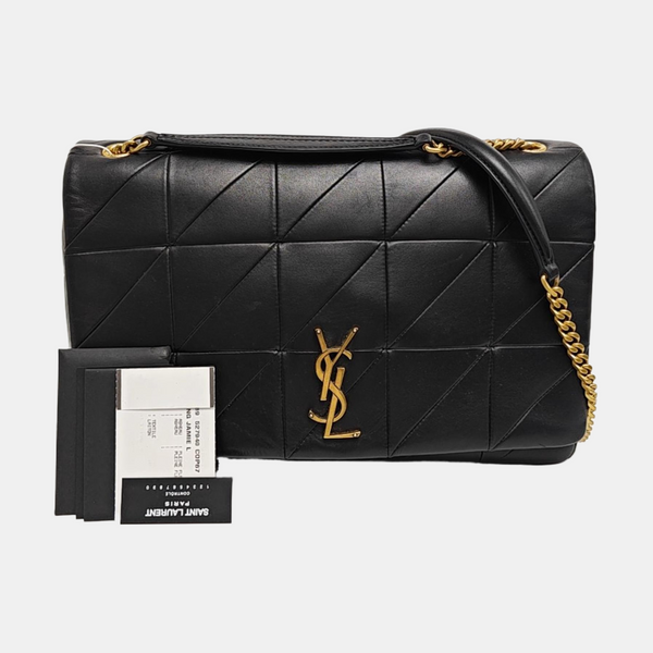 JAMIE Medium Quilted Lambskin Black