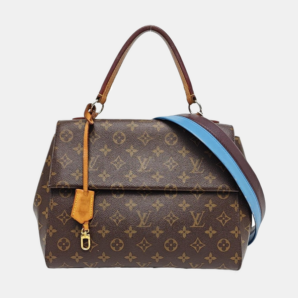 CLUNY MM Monogram Coated Canvas Brown
