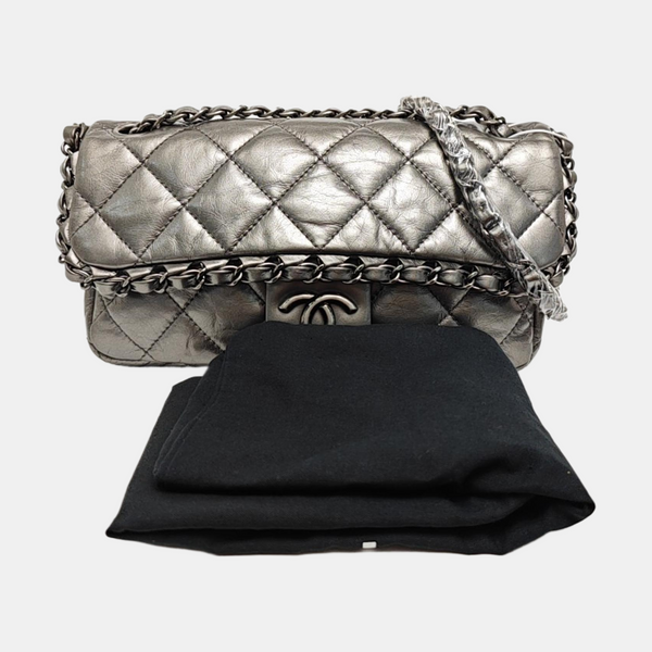 Quilted Calfskin Silver