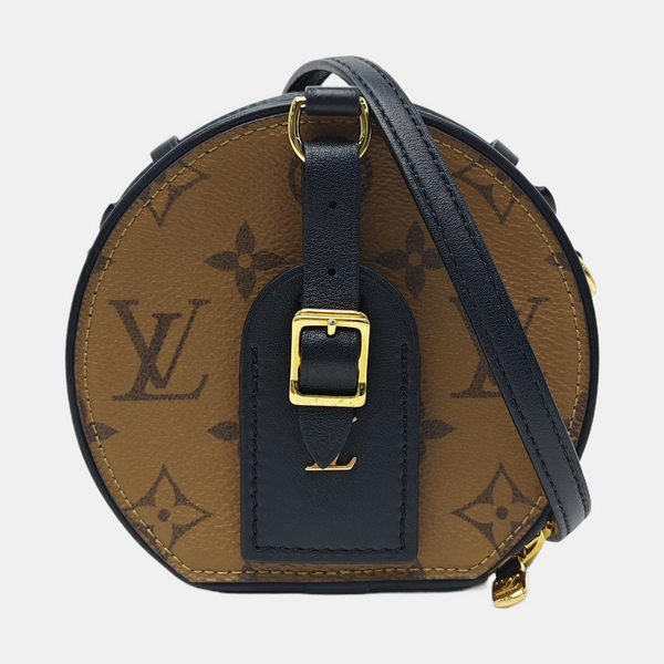 BOITE CHAPEAU Mini Monogram Coated Canvas Brown