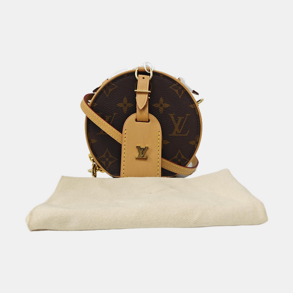 BOITE CHAPEAU Mini Monogram Coated Canvas Brown
