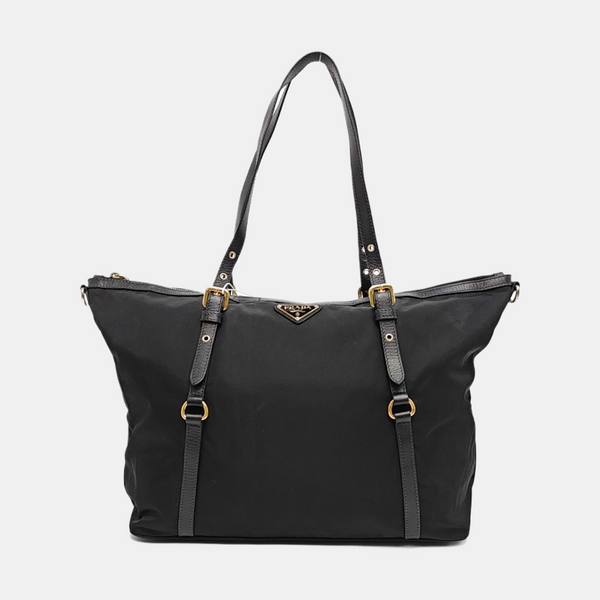Nylon Tote Bag Black