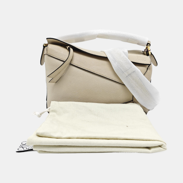 Puzzle Small Lambskin White