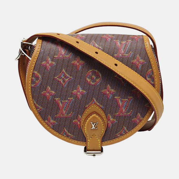 TAMBOURINE Monogram Calfskin Gray