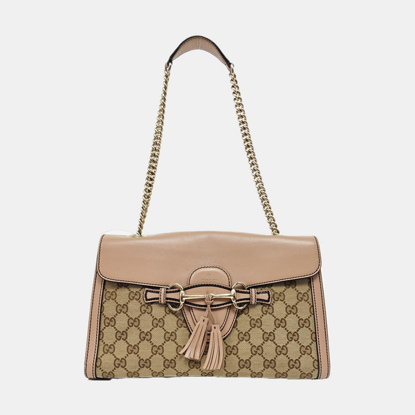 Emily Chain Monogram Fabric Brown