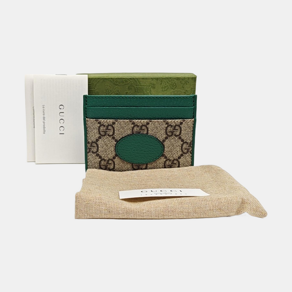 Retro Monogram Coated Canvas Green Card Holder