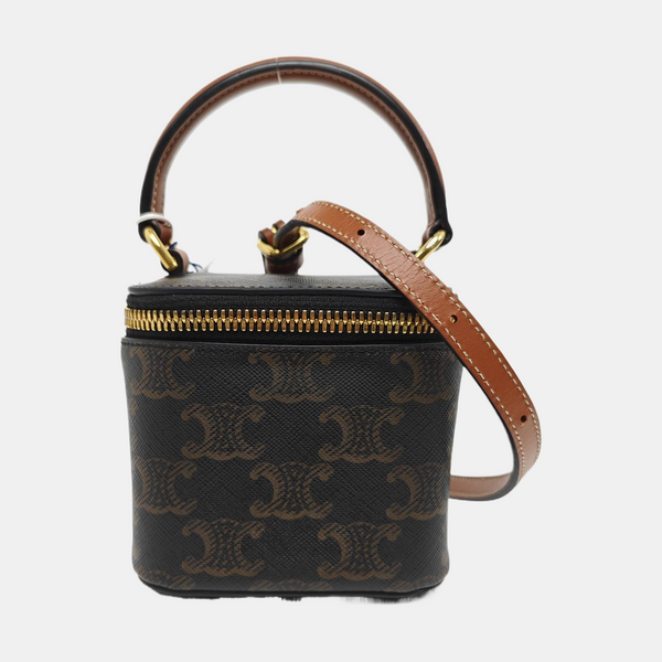 Coated Canvas Shoulder Bag Black