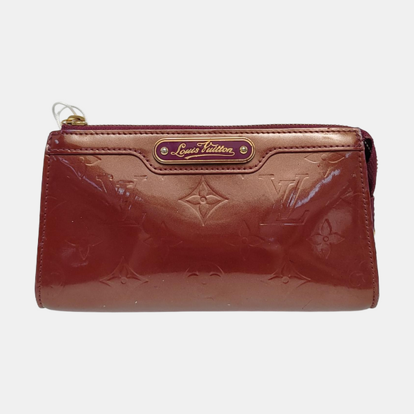 Monogram Patent Leather Clutch Red
