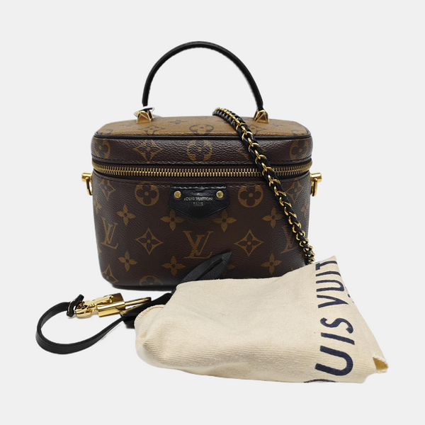 Vanity Chain Pouch Monogram Coated Canvas Brown