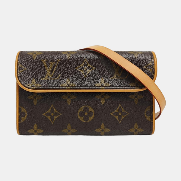 FLORENTINE Monogram Coated Canvas Brown