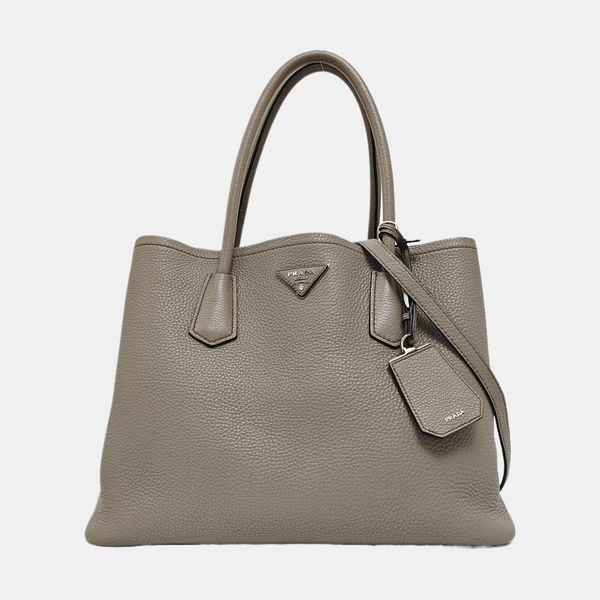 Double Large Calfskin Gray
