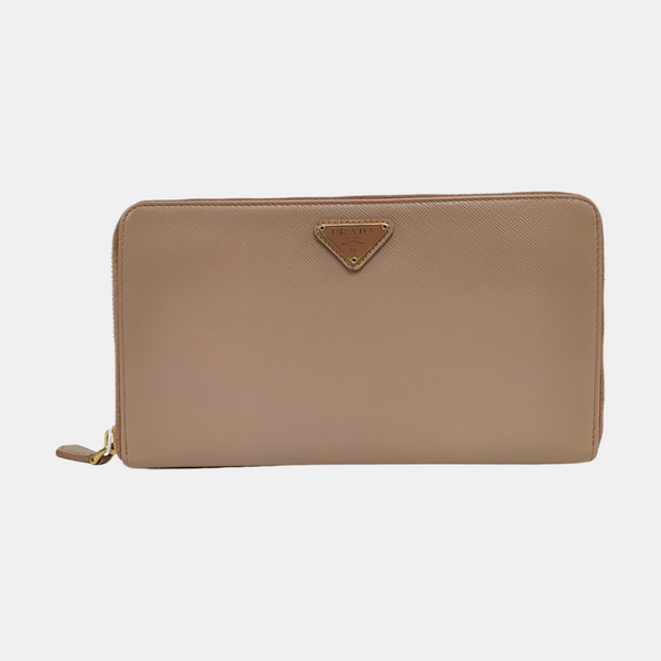 Saffiano Calfskin Wallet Beige