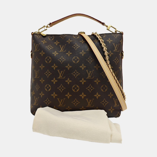 Monogram Coated Canvas Shoulder Bag Brown