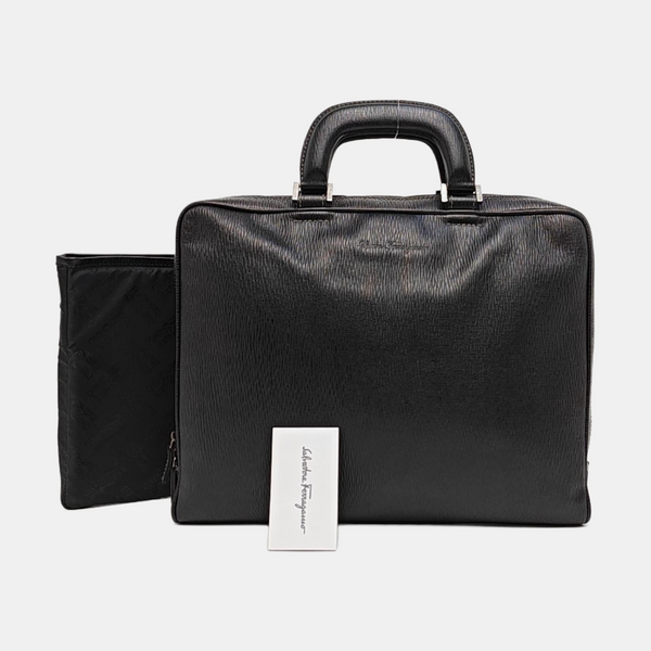 Calfskin Top Handle Bag Black
